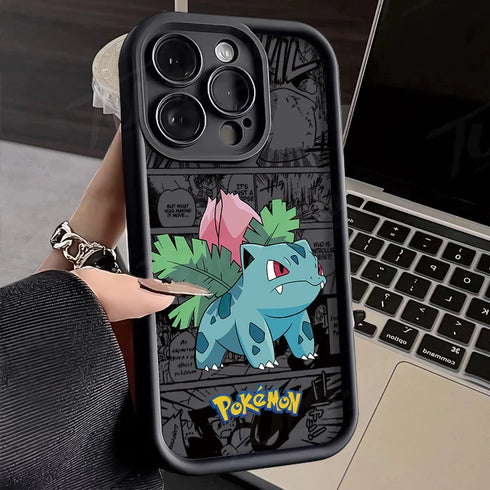 Pokemon Psyduck Meowth Phone Case For iPhone 14 15 Pro Max 13 12 11 X XS XR 7 8 Plus SE 2020 Soft Silicone Shockproof Cover